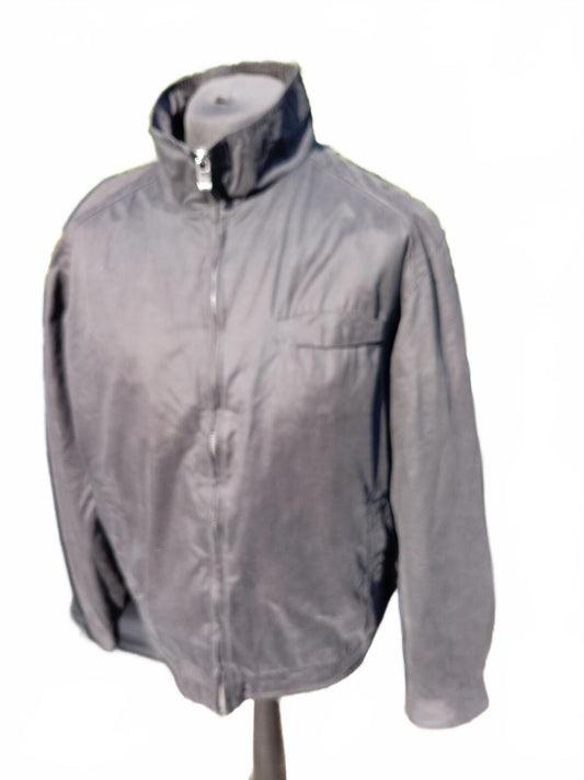 Dockers Men's Lightweight Bomber Jacket Size L Large Black Full Zip 24" P2P