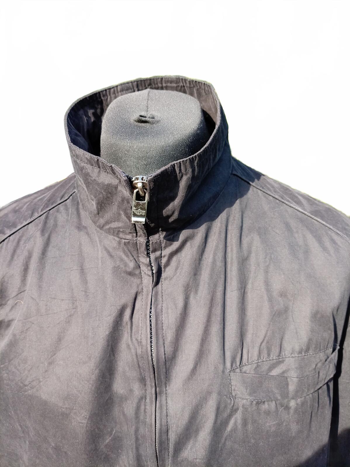 Dockers Men's Lightweight Bomber Jacket Size L Large Black Full Zip 24" P2P