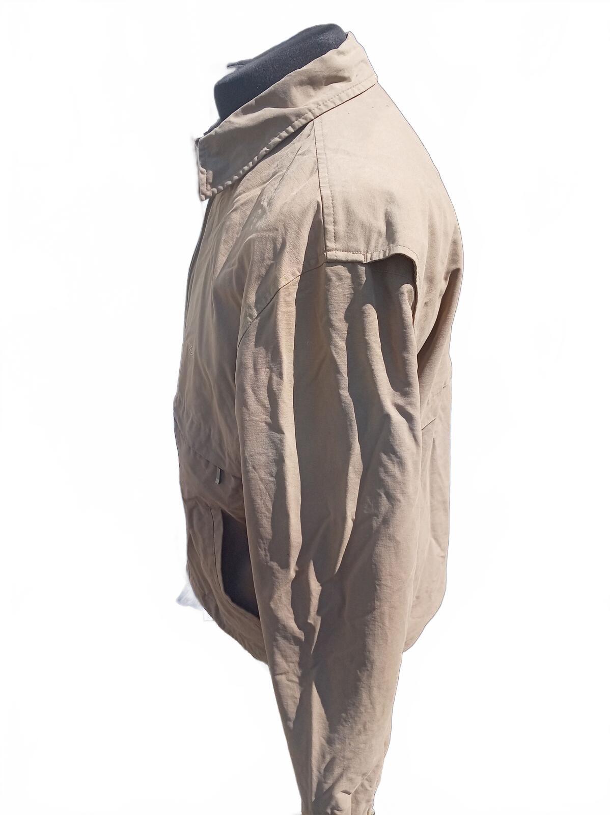 Dockers Men's Full Zip Jacket Medium M Tan Khaki Golf Harrington Coat 23" P2P
