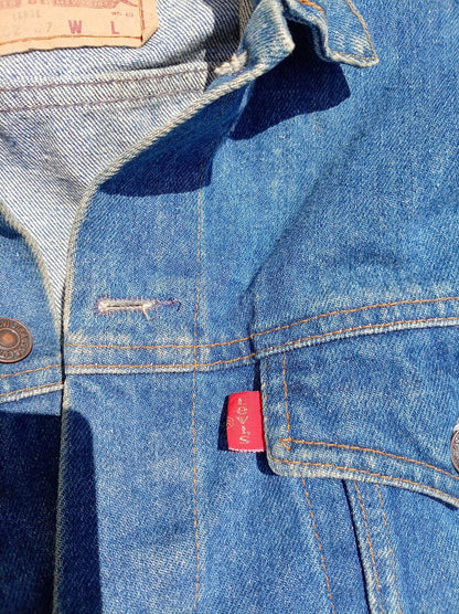 Vintage 80s Levi's 70610 0207 Denim Trucker Jacket Large Made In Australia 1986