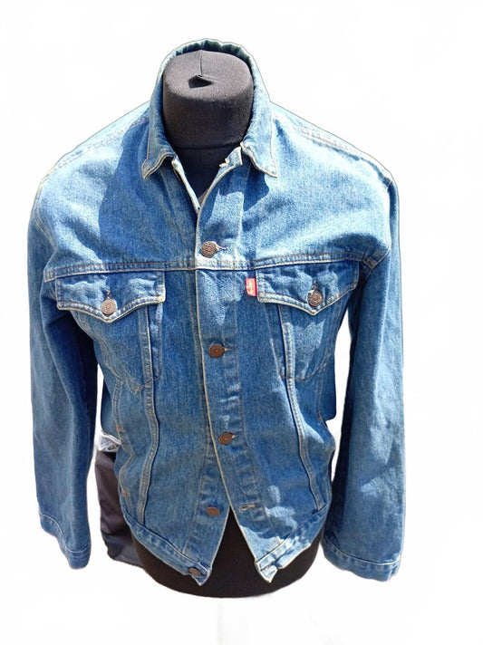 Vintage 80s Levi's 70610 0207 Denim Trucker Jacket Large Made In Australia 1986