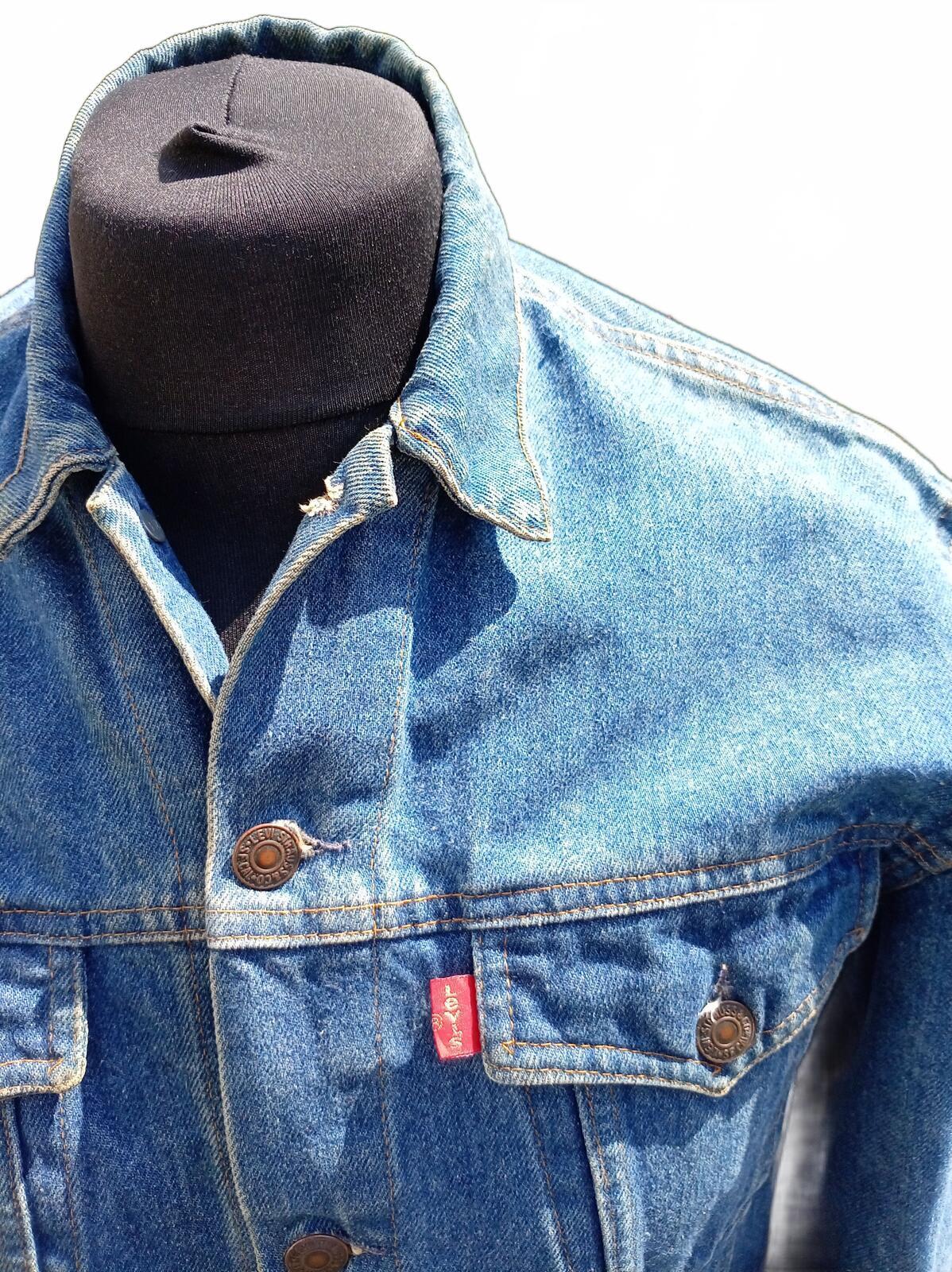 Vintage 80s Levi's 70610 0207 Denim Trucker Jacket Large Made In Australia 1986