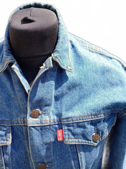 Vintage 80s Levi's 70610 0207 Denim Trucker Jacket Large Made In Australia 1986