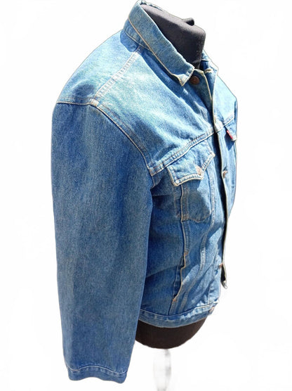 Vintage 80s Levi's 70610 0207 Denim Trucker Jacket Large Made In Australia 1986