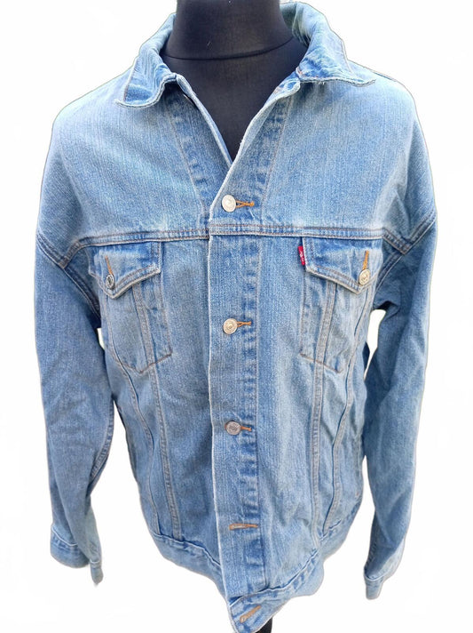 Vintage 90s Levi's 70503 Denim Jacket XL 25" P2P Light Wash Trucker Pockets