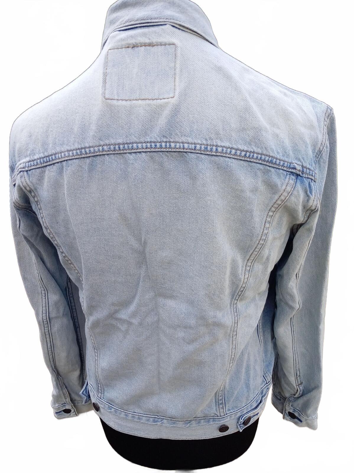 Levi's Men's Trucker Denim Jacket Size S Small Light Wash Bleach Blue 21"