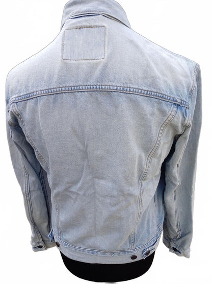 Levi's Men's Trucker Denim Jacket Size S Small Light Wash Bleach Blue 21"