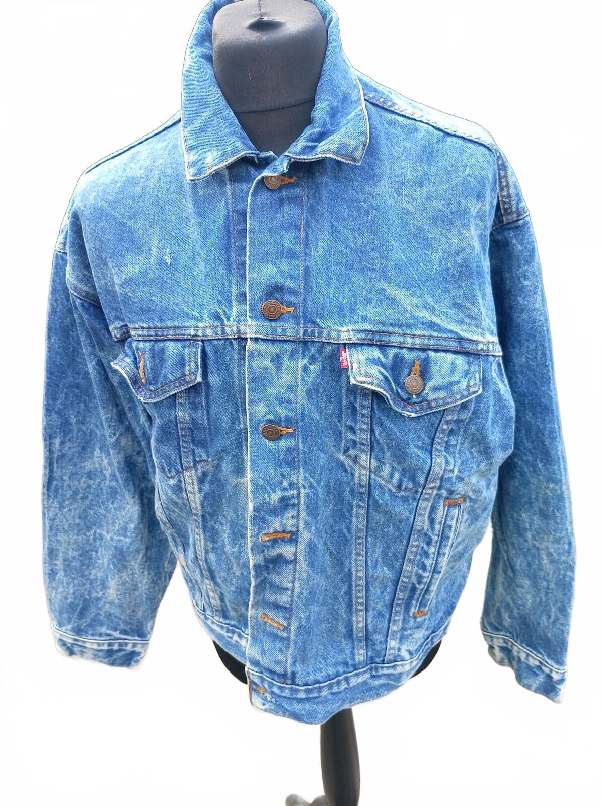 Vintage 80s Levi's 70507 0219 Denim Jacket XL USA Trucker Hand Pockets 25" P2P