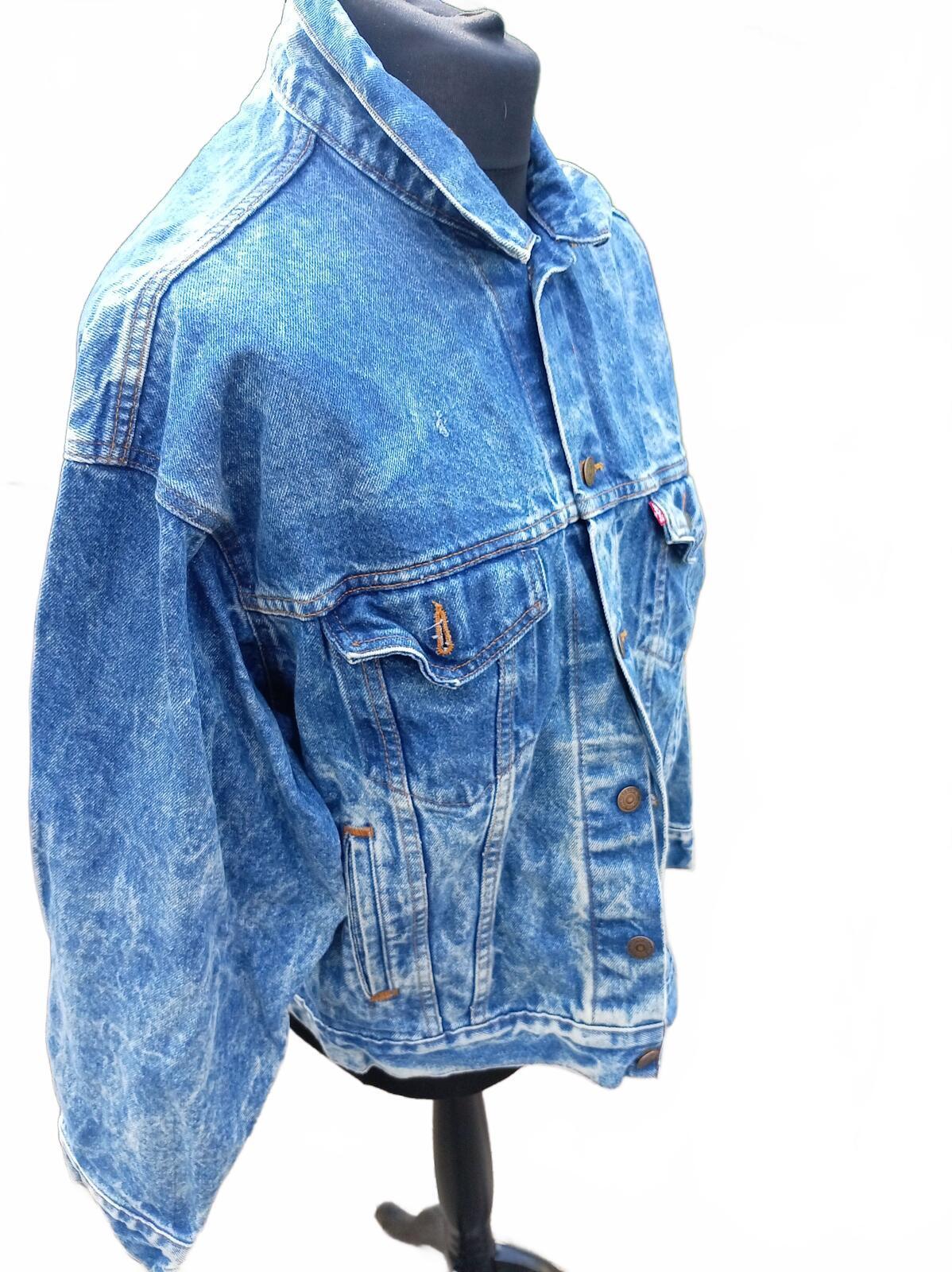 Vintage 80s Levi's 70507 0219 Denim Jacket XL USA Trucker Hand Pockets 25" P2P