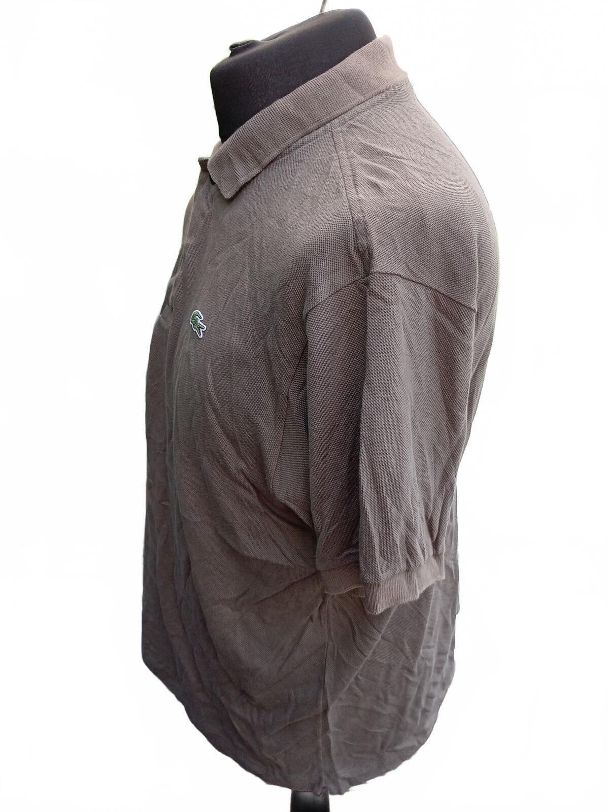 Lacoste Brown Polo Shirt with Crocodile Logo - Size 6 XL