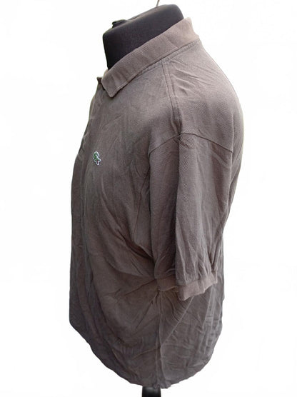 Lacoste Brown Polo Shirt with Crocodile Logo - Size 6 XL
