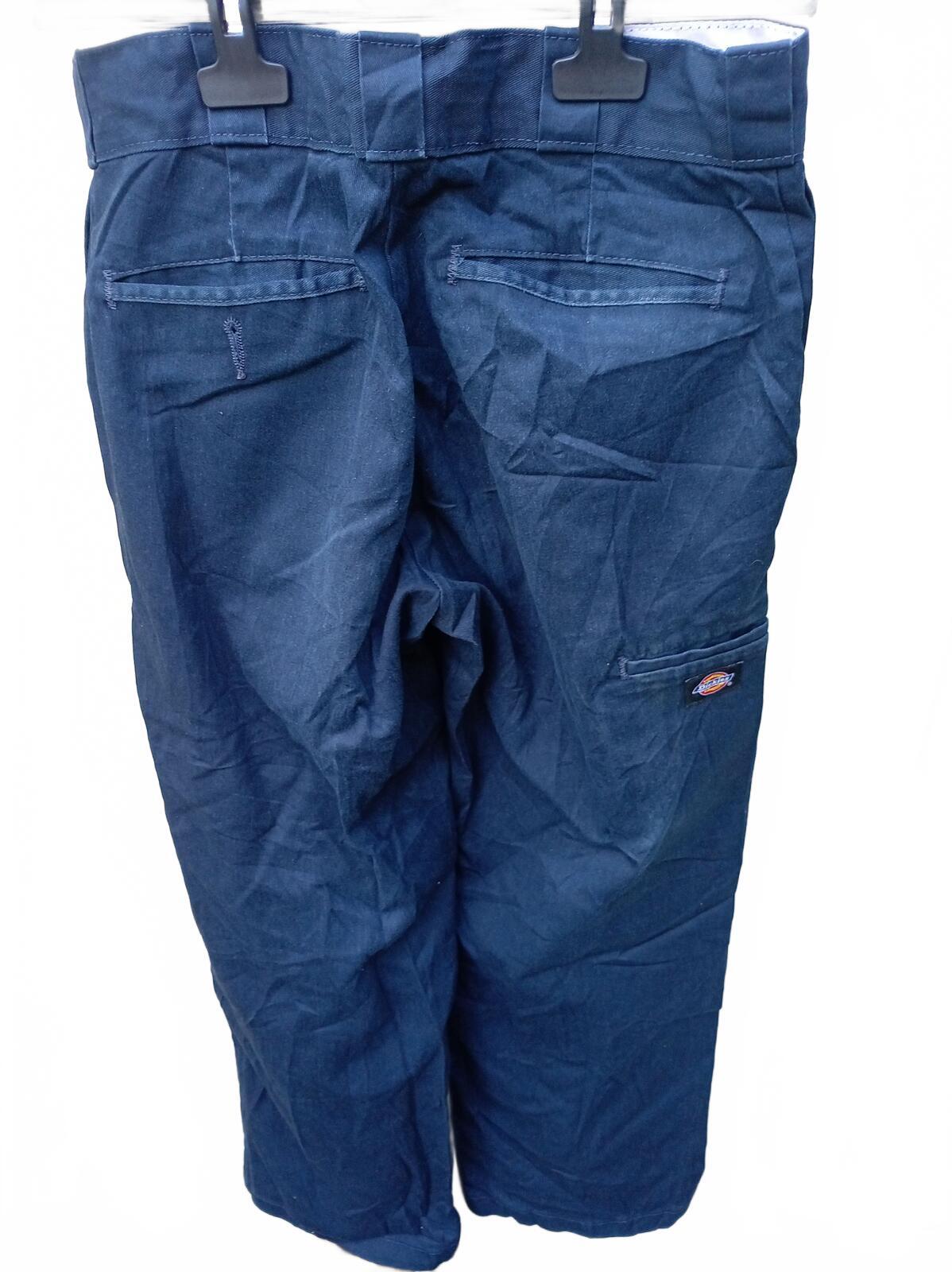 Dickies 85283 Loose Fit Double Knee Work Pants 32x30 Navy Blue Baggy Skater