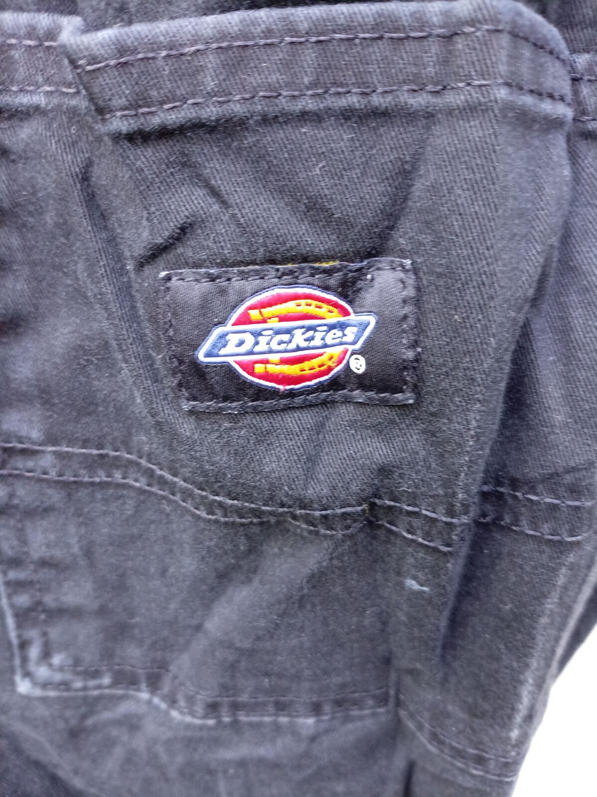 Dickies Cargo Pants 29x27 Black Combat Utility Multi Pocket Cropped Trousers