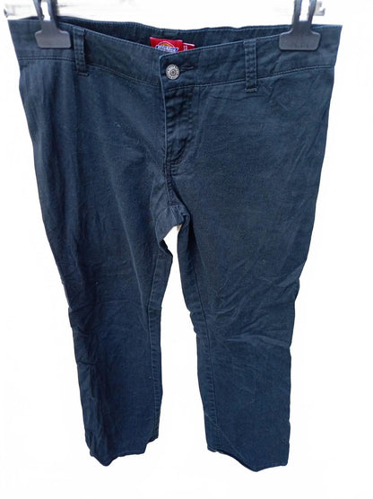 Dickies Girl Twill Trousers 30x28 Navy Blue Womens Low Mid Rise Skater Pants