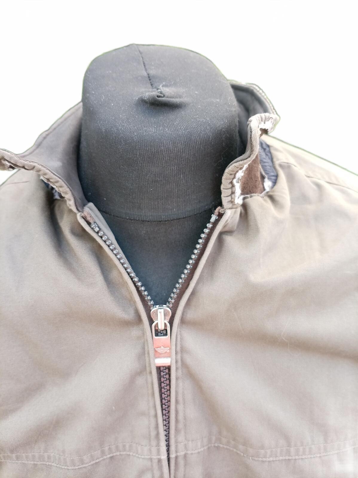 Dockers Full Zip Harrington Jacket XXL Khaki Tan 28" P2P Vintage Casual