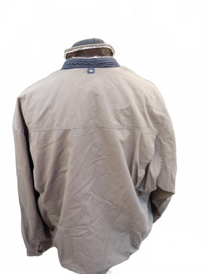 Dockers Full Zip Harrington Jacket XXL Khaki Tan 28" P2P Vintage Casual