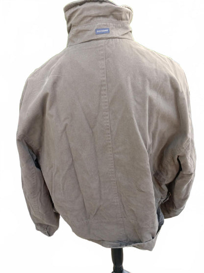 Dockers Full Zip Harrington Jacket XL Khaki Tan 26" P2P Vintage Golf Bomber Coat