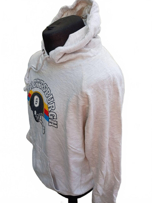 Vintage Style Pickettsburgh Hoodie with Football Helmet Print - Medium