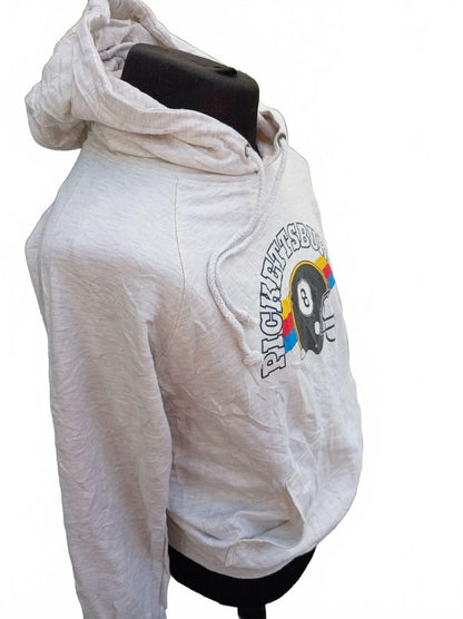 Vintage Style Pickettsburgh Hoodie with Football Helmet Print - Medium