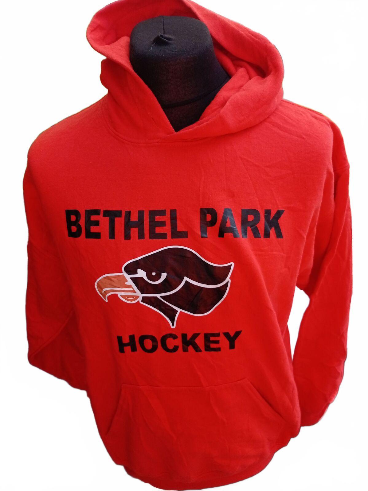 Orange Bethel Park Hockey Hoodie Sweatshirt - Medium