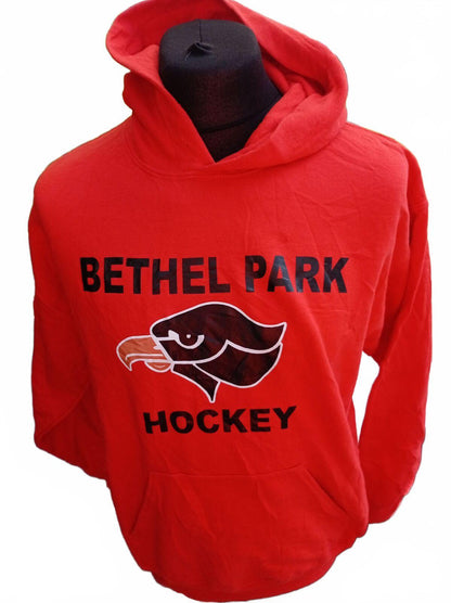Orange Bethel Park Hockey Hoodie Sweatshirt - Medium