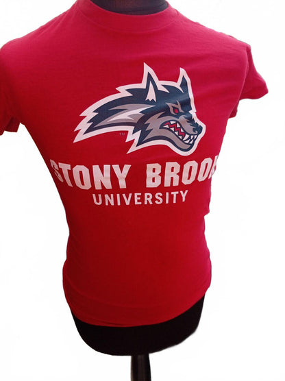 Stony Brook University Seawolves T-Shirt Women's Small Red NCAA College Graphic