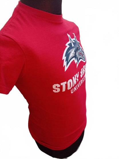 Stony Brook University Seawolves T-Shirt Women's Small Red NCAA College Graphic