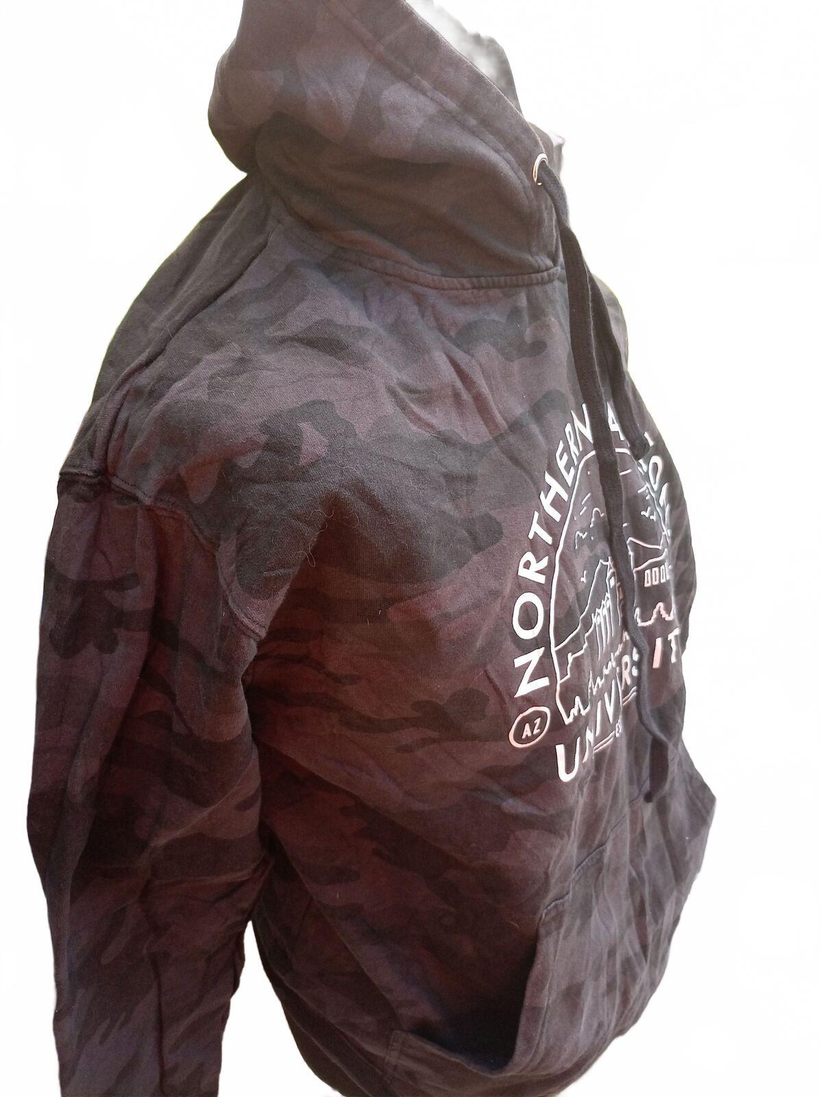 Northern Arizona University Black Camo Hoodie Sweatshirt - Large - 23" P2P