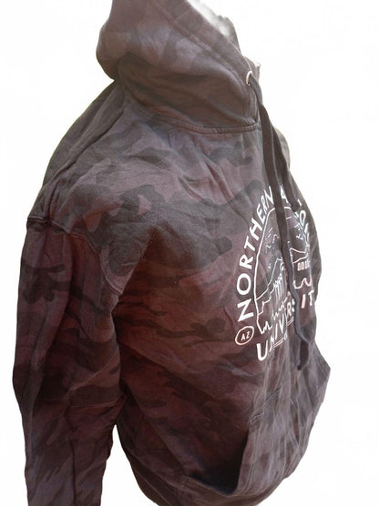 Northern Arizona University Black Camo Hoodie Sweatshirt - Large - 23" P2P