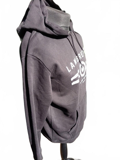 Lambretta XL Black Hoodie with Front Pocket and Logo Print