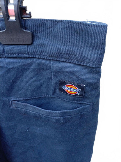 Dickies 874 Original Fit Work Pants 38x32 Dark Navy Blue Distressed Skate Chinos