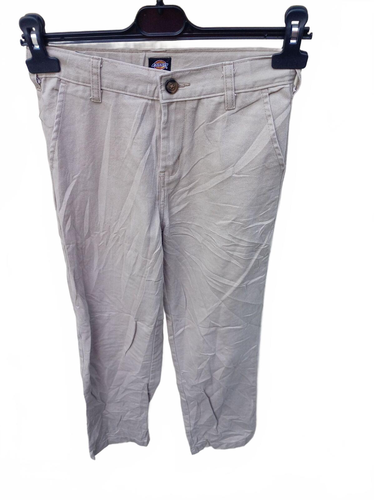 Dickies Boys Size 12 Chino Pants 27x25 Khaki Beige Youth Flat Front Work