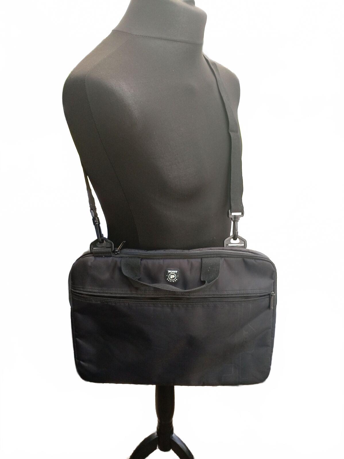 PORT Designs Black Laptop Bag – 16" Carry Case – Shoulder Strap & Handles