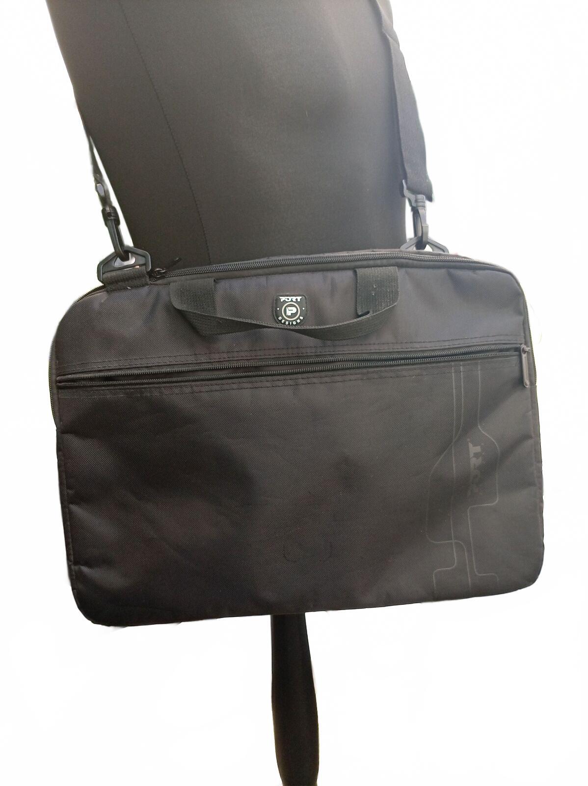 PORT Designs Black Laptop Bag – 16" Carry Case – Shoulder Strap & Handles