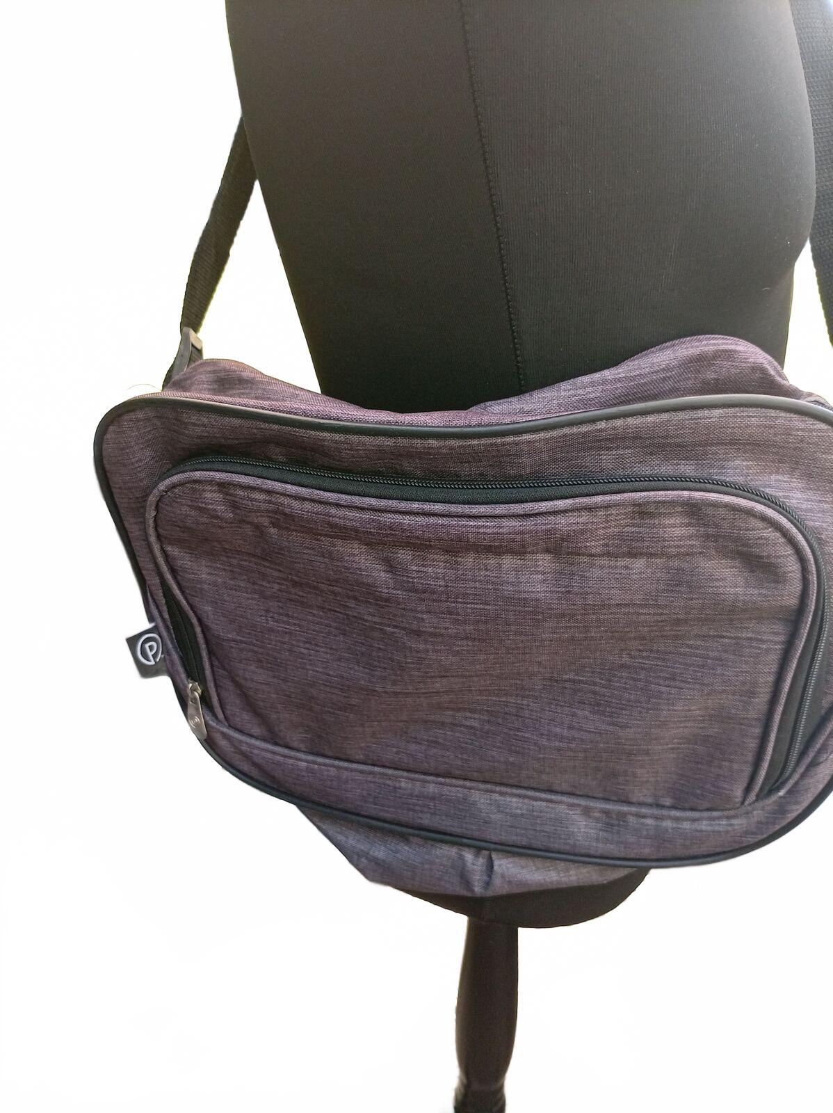 PORT Designs Grey Laptop Shoulder Bag Fits 13 to 14" Front Pocket Light Travel