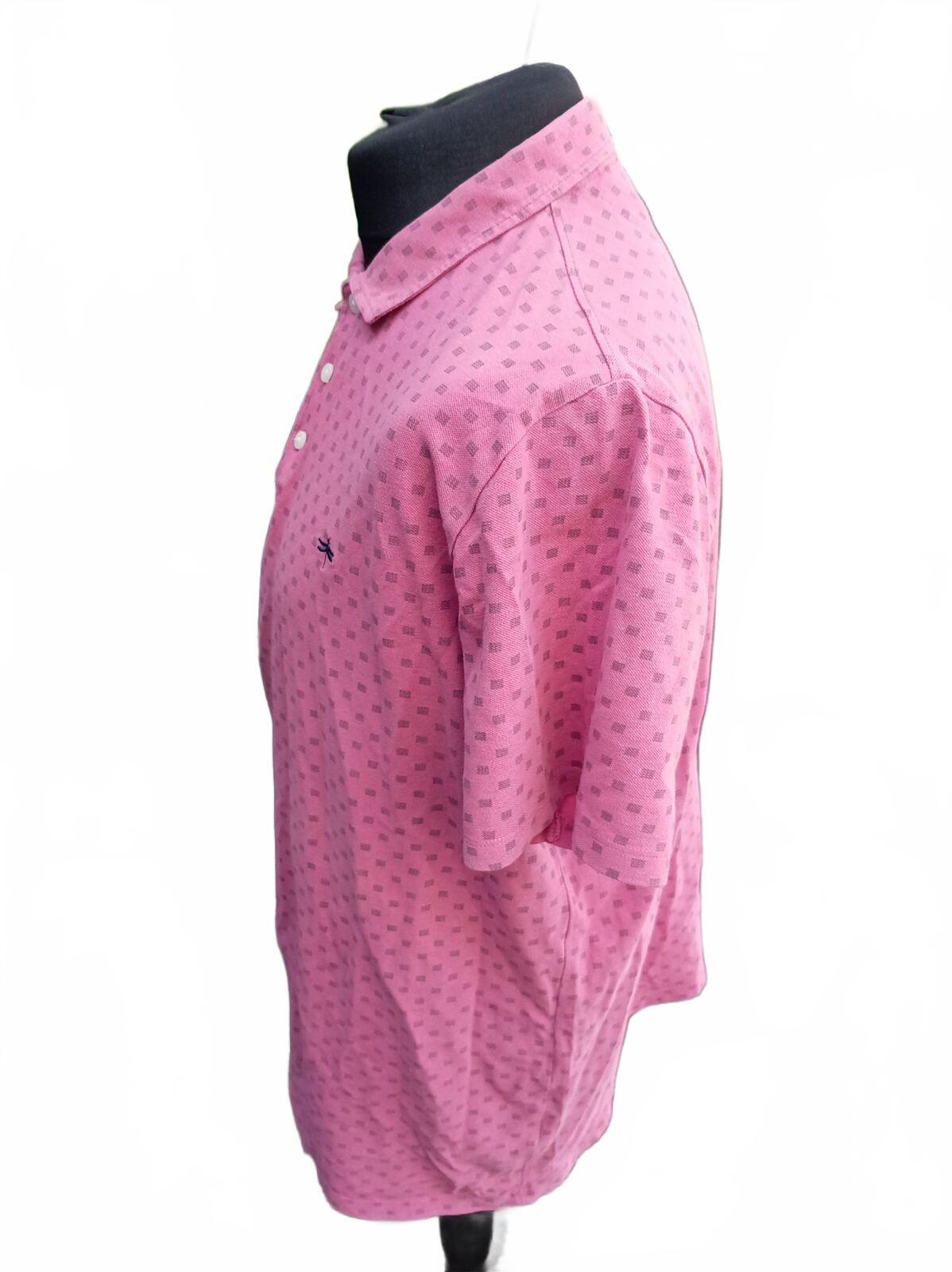 EASY™ Polo Shirt – Pink Patterned – Dragonfly Logo – Size XXL – Smart Casual