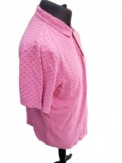 EASY™ Polo Shirt – Pink Patterned – Dragonfly Logo – Size XXL – Smart Casual